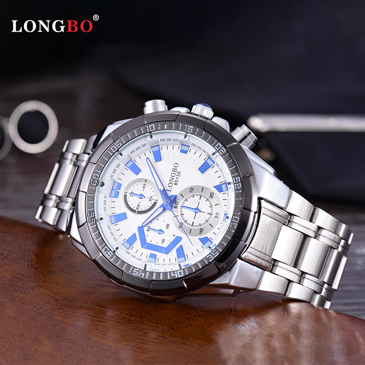 2021 Fashion Longbo Top Brand Military Sports Full Steel Watch For Men Quartz Wristwatches Clock Male Watches Relogio Masculino