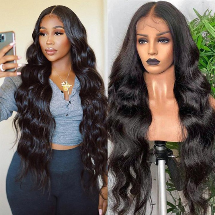 Transparent HD Lace Front Human Hair Wigs For Women Raw Inidan 13x4 Body Wave Human Hair Lace Front Wigs 4x4 Lace Closure Wigs