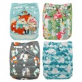 Ohbabyka Baby Cloth Diaper Adjustable Diaper Covers Washable Nappy Reusable Baby Nappies Couche Lavable Bamboo Baby Nappy Cover