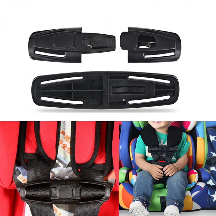 2pcs Car Baby Toddler Baby Child Safety Seat Strap Belt Harness Chest Clip Buckle Latch Nylon Safe Lock Locking Buckle Clips