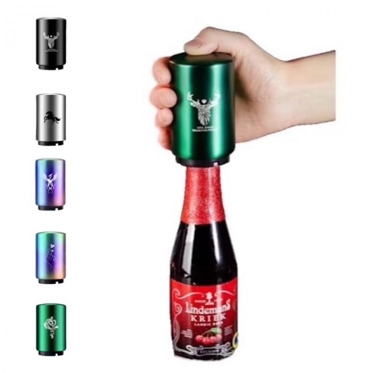 1 Pc Stainless Steel Beer Bottle Opener  Kitchen Accessories Corkscrew Portable Bar Gadgets Magnetic Automatic Press Lid Opener