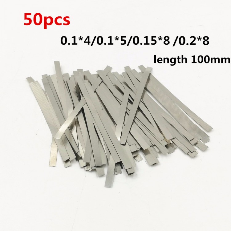 50pcs Nickel plated steel strip Nickel Plate Strap Strip Sheets for 18650 battery spot welding machine Welder /Spot welder