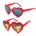 Love Heart Shaped Effects Glasses Watch The Lights Change to Heart Shape At Night Diffraction Glasses Women Fashion Sunglasses