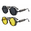 Punk Steampunk Sunglasses Retro Men&#39;s Brand Designer Round Punk Eyewear Gothic Style Products Women UV400 Sunglasses