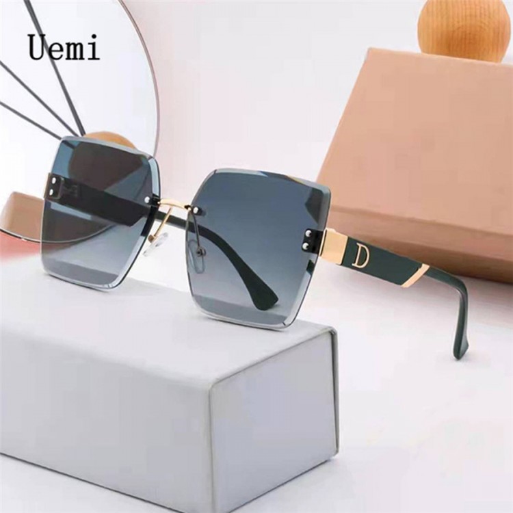 Fashion Luxury Brand Rimless Women Sunglasses For Men Vintage Designer Sun Glasses Square Red Shades UV400 Eyewear Wholesale