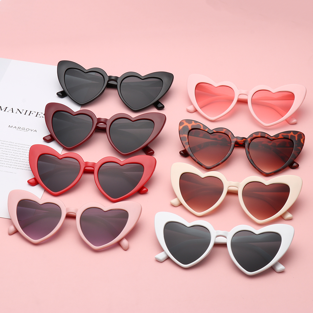 Heart Sunglasses Women Brand Designer Cat Eye Sun Glasses Female Retro Love Heart Shaped Glasses Ladies UV400 Protection