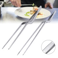 16/21cm Stainless Steel Tongs Kitchen Tweezer BBQ Food Tweezer Clip Mini Chief Tongs Stainless Steel Portable For Picnic BBQ