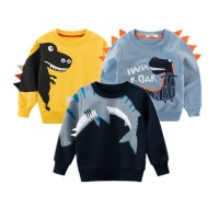 Brand Spring Children&#39;s Clothing Printed Cartoon Animal Clothes 2-8y Baby Boys Dinosaur Sweatshirt Long Sleeved Clothes Tops