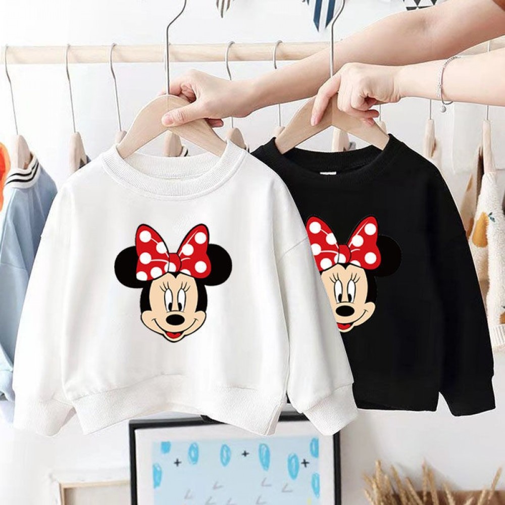 1-4 Years Old Children&#39;s Sweatshirts Autumn Long Sleeve Sweater Kids Clothes Boys And Girls Sweatshirts Mickey Minnie Baby Tops