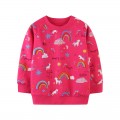 Jumping Meters Fashion Girls Sweatshirts for Autumn Winter Unicorn Baby Sweaters Cotton Rainbow Children&#39;s Hoodies Top Clothes