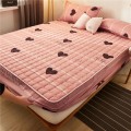 WOSTAR Thicken quilted mattress protector cover bedroom double bed printed elastic fitted sheet style king size protection pad