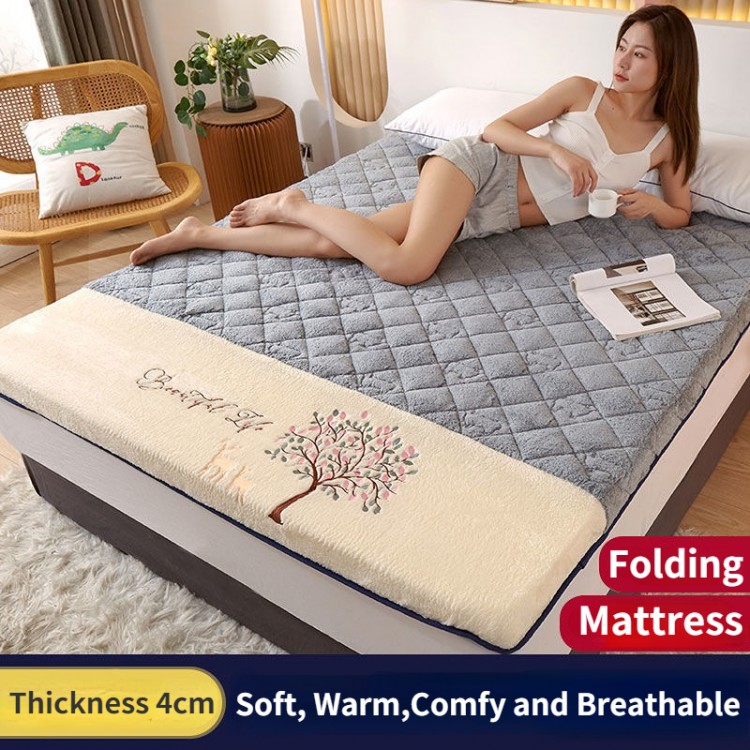 Polaris Velvet mattress ultra comfy japanese tatami mat folding matress for bed thick queen twin mattress pad bedroom furniture