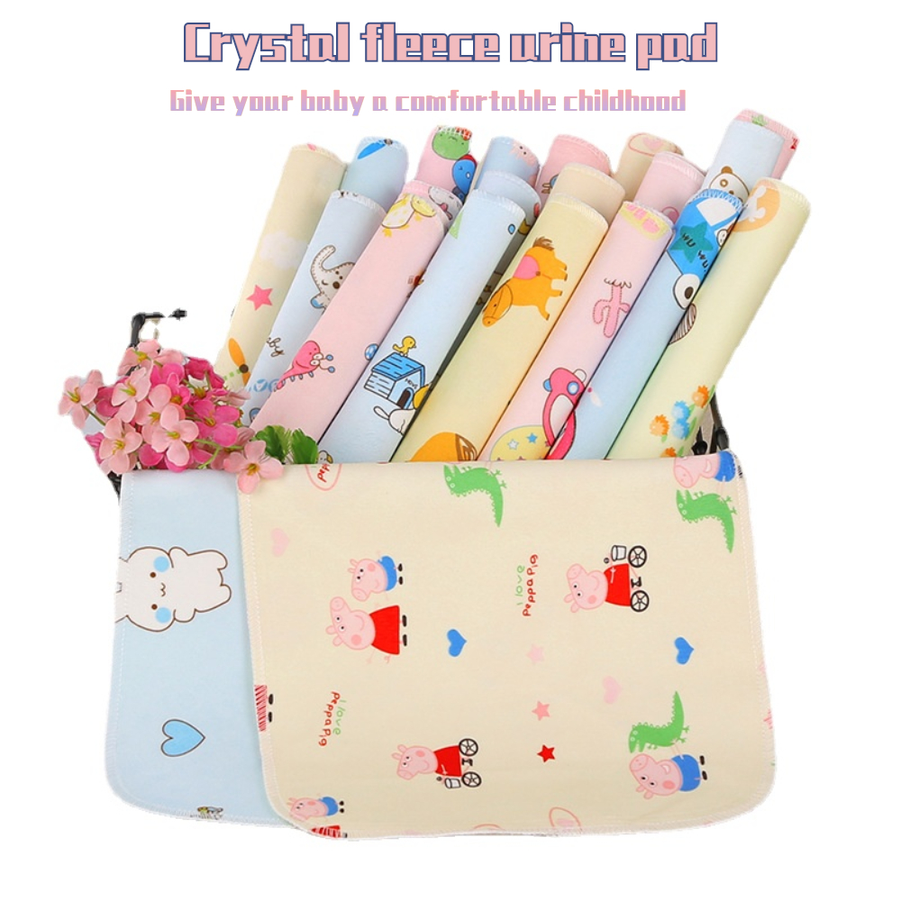 Baby Crystal Velvet Diaper Pad Waterproof Breathable Washable Newborn Trumpet Leak-proof Children Bebes Soft Diaper Pad Mattress