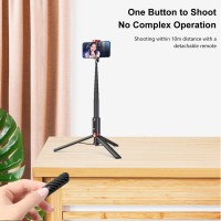 Selfie Stick Tripod with Remote 150cm Wireless Mini Phone Tripod Foldable Portable Phone Stand Holder for IOS Android Smartphone