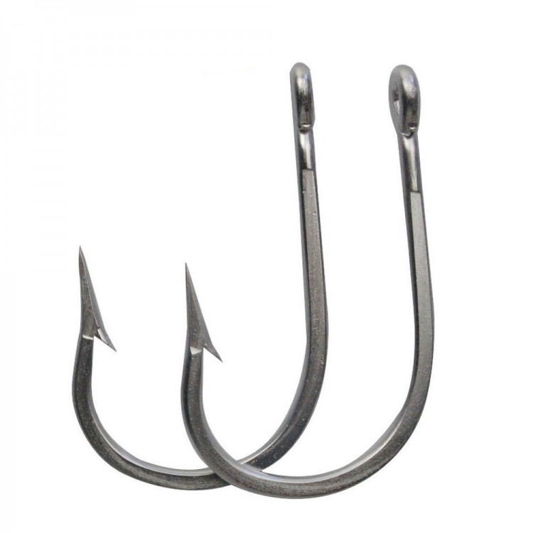 Hyaena 10pcs/lot 7732 Size 4/0-10/0 Strong Stainless Steel Fishing Hook Big Game Fishing Accessories Seafishing Hook