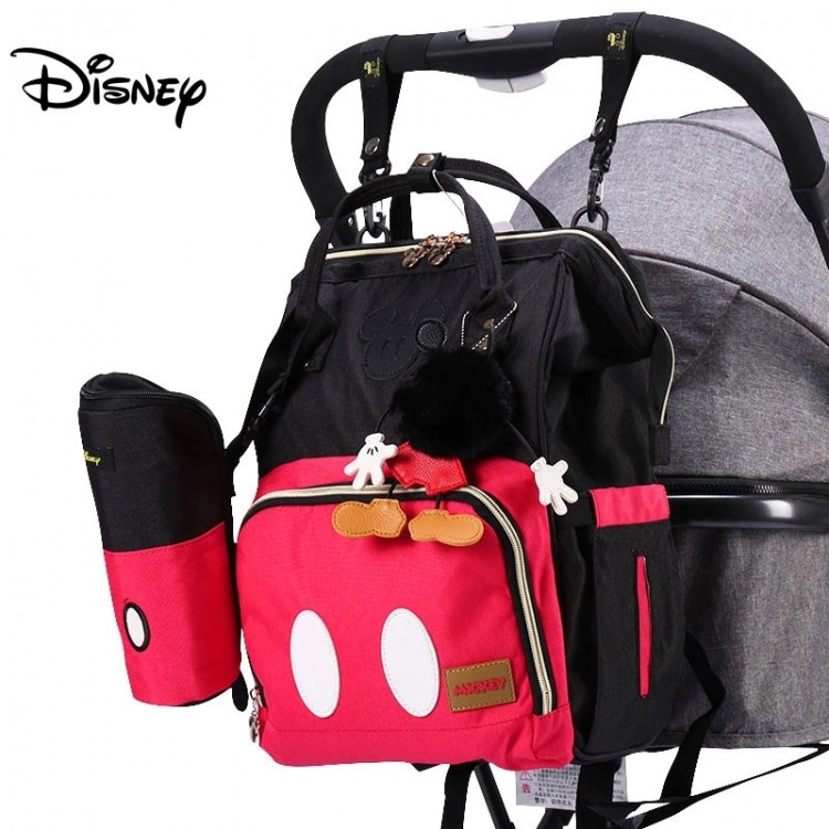 Disney Mommy Bag High-capacity Maternity Diaper Bag Backpack Travel Waterproof Baby Stroller Bag Multi-function Baby Nappy Bag