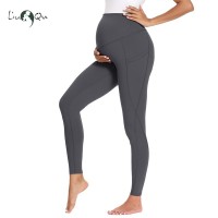 Pregnancy Mama Clothing Womens Maternity Yoga Pants for Women with Pockets High Waisted Workout Pants for Women Leggings