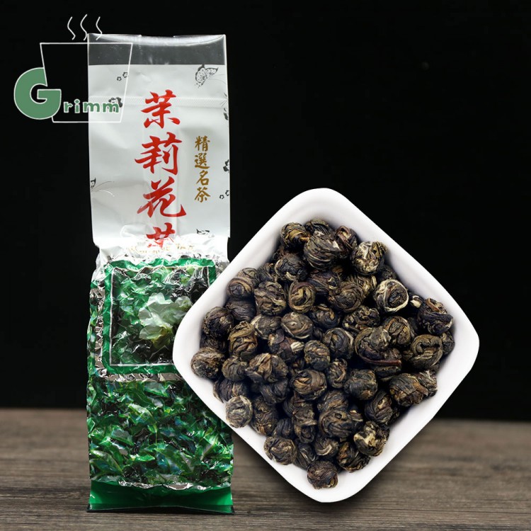 2022 3A Dried Jasmine Tea Dragon Pearl Natural Loose Leaf Jasmine Green Chinese Tea 250g