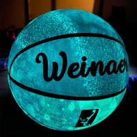 Glow In The Dark Basketball Regular Size 7# Hygroscopic Streetball Light Up Basketball Ball for Night Game Gift