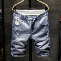 2022 Summer New Men&#39;S Denim Shorts Business Casual Loose Straight-Leg Stretch Jeans Male Fashion Brand Men&#39;s Clothing