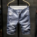 2022 Summer Brand Men&#39;s Classic Denim Shorts 98% Cotton Jeans Simple Fashion Youth Straight Loose Casual Shorts