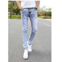 2022 CHOLYL New Light Blue Skinny Jeans Men Spring Summer Slim Denim Jeans Men Cotton Elastic Denim Pants  high quality