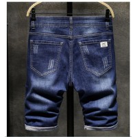 Men&#39;s Denim Chino Fashion Shorts Washed Denim Boys Skinny Runway Short Men&#39;s Jeans Shorts Homme Destroyed Ripped Jeans Plus Size