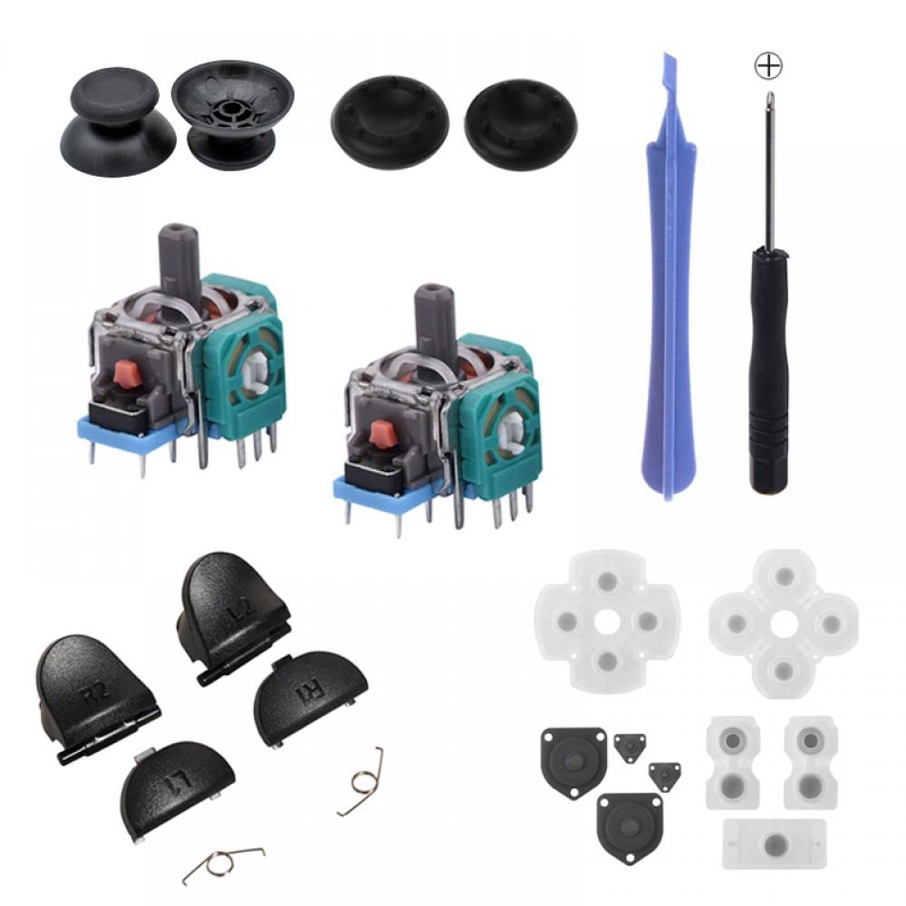 Original Replacment Parts Controller Tool Kit for Playstation 4 PS4 Accessories 3D Rocker Screwdriver Joystick Mushroom Head