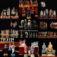 Character-themed Chess Only Chess Pieces, No Chessboard, Puzzle Chess Games on The Table, Various Themes Luxury Knight Wars