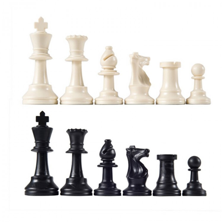 32pcs Plastic Chess Pieces Complete Chessmen International Word Chess Set Black &amp; White Chess Piece Entertainment Accessori
