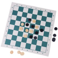 1PC 34.5cm High Quality Chess Board Chess Games PVC Rubber Chess Board Without Chess Pieces Chessman Travel Game
