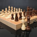 2021 New 3 in 1 Wooden Chess Backgammon Checkers Travel Games Chess Set Board Draughts Entertainment Christmas Gift W77