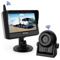 WiFi Car Wireless Reversing Camera Set 4.3” Monitor IP68 waterproof Backup Camera with infrared night vision for Trucks Trailers