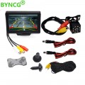 Car Rear View Camera Wide Degree 4.3&quot; TFT LCD Color Display Monitor + Waterproof Night Vision Reversing Backup 2In1 Parking Reve