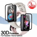 Full Curved Screen Protector For Huawei Band 6 Pro 30D Screen Protector Film For Honor Band 6 5 4 Smart Watch Film Accessories
