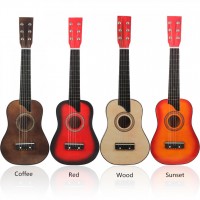 25 Inch Basswood Acoustic Guitar 6 Strings Guitarra with Pick Strings Musical Instruments for Children Kids Beginner Toy Gift