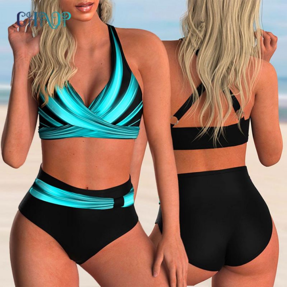 2022 Cross Bikini Women Sexy Swimwear Push Up Swimsuit High Waist Bikini Set Brazilian Bathing Suit Beachwear Swimming Suit