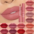 Liquid Lipstick Matte Strawberry Lip Gloss Cosmetic Waterproof Lip Glaze Non-stick Cup Long Lasting Lip Tint 12 Color Lip Makeup