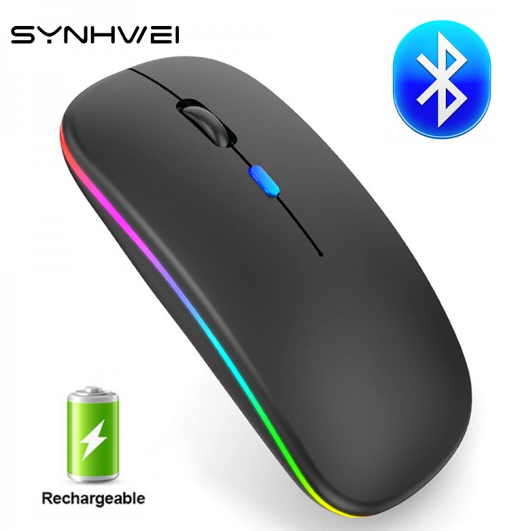 S20 Bluetooth Wireless Mouse Rechargeable Mice Computer Silent Ergonomic Mouse USB 1600DPI Mice For Ipad Laptop PC Accessories