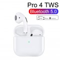 Pro 4 TWS Wireless Earphones Rename Bluetooth 5.0 Mini Earbuds with Charging Case Sports Handsfree Headset for Smart Phones