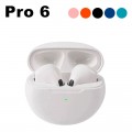 Pro 6 TWS Wireless Headphones Stereo Earphones Bluetooth Headphones Noise Cancle Earbuds Sport Headsets For All Phone With Mic
