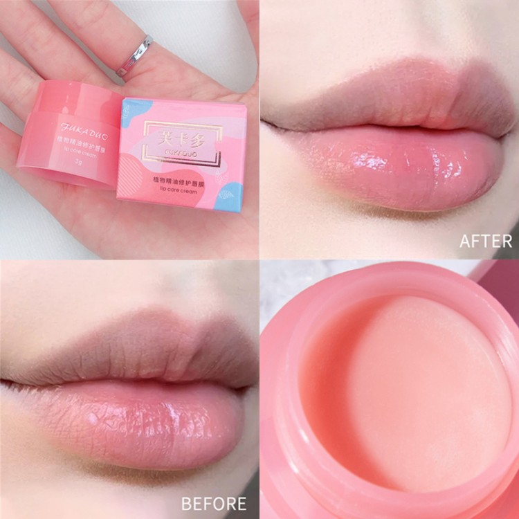 Korea lips care lip sleep mask night sleep hydrated maintenance lip balm pink lips whitening cream nourish protect cherry 3g