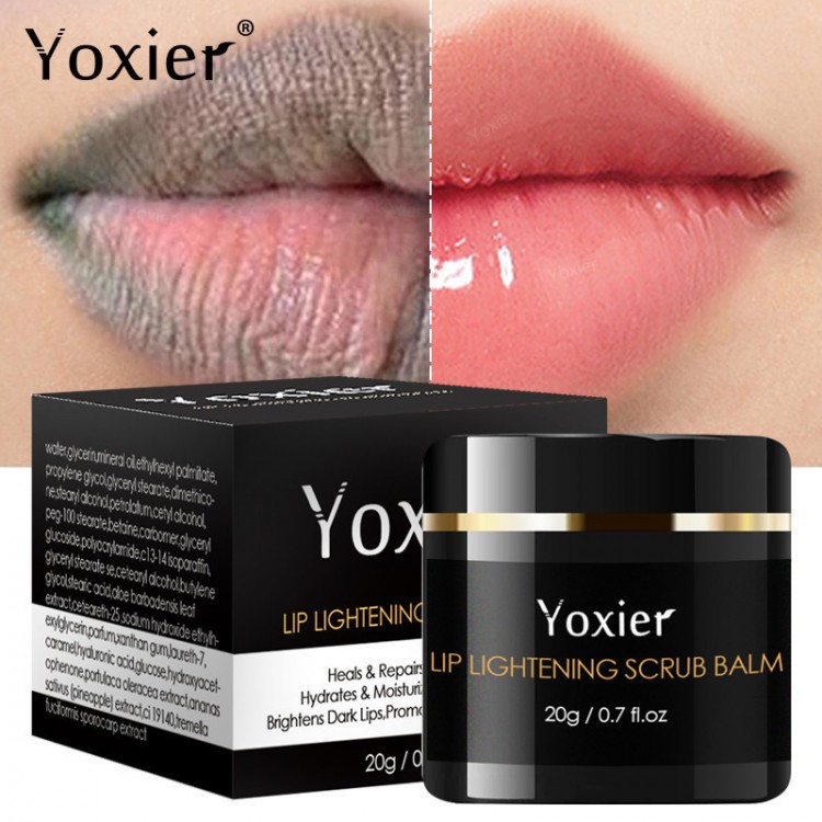 Yoxier Lip Whitening Scrub Exfoliating Remove Dul Repair Black Lips Brighten Hydration Moisturize Anti-Cracking Cream Lip Care