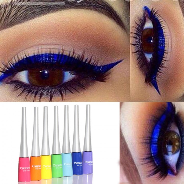 Cmaadu Colorful Liquid Eyeliner Blue Waterproof Long Lasting Diamond Matte Eyeliner Gel Women Makeup Cosmetics HF153