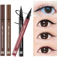 Waterproof  Fast Dry Smooth Eyeliner Pencils 5 Colors Eyes Brown Black Red Color Pigments Liquid Eye Liner Pen Make Up Tools