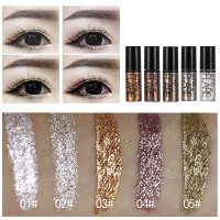 5 Color Metallic Shiny Eyeshadow Glitter Liquid Eyeliner Makeup Eye Liner Pen-Waterproof Makeup Pigment Eyeshadow 1PC
