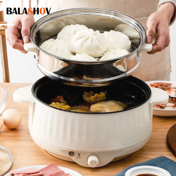 1.7L Electric Rice Cooker 220V Multicooker Hotpot Stew Heating Pan Noodles Eggs Soup Steamer Rice Cookers Cooking Pot Foy Home