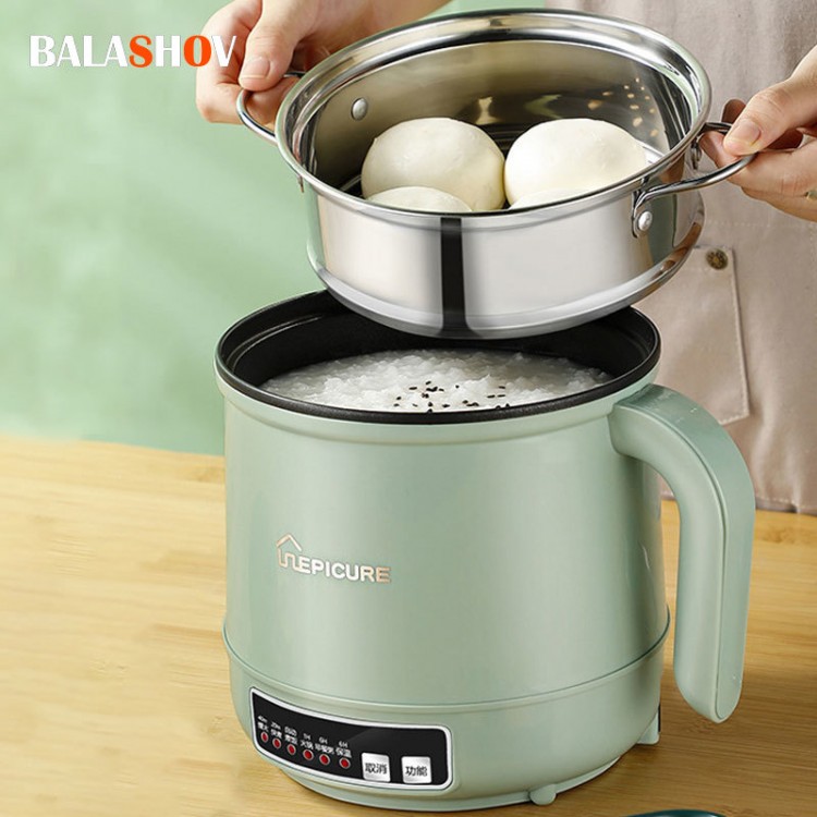 Mini Multifunction Electric Cooking Machine 1.7L Single/Double Layer Hot Pot Intelligent Electric Rice Cooker Non-stick Pan Pots