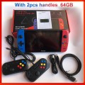 ps7000 game console with 2 gamepads 64GB 5000 free games for MAME/CPS/SegaMD 7 inch Handheld Classic Portable Game Console