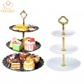 3 Tiers Sweets Candy Cake Stand for Wedding Party Cake Display Retro Cupcake Tray Plates Holder Plastic Tiered Dessert Tray 231